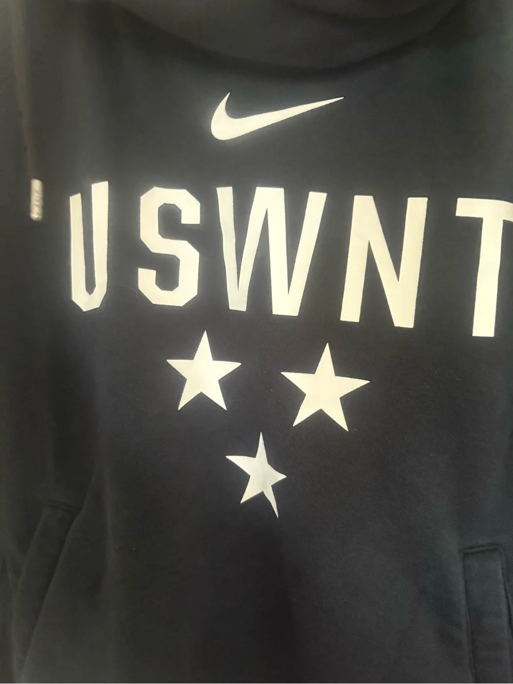 USWNT Black Pullover Hoodie with Stars